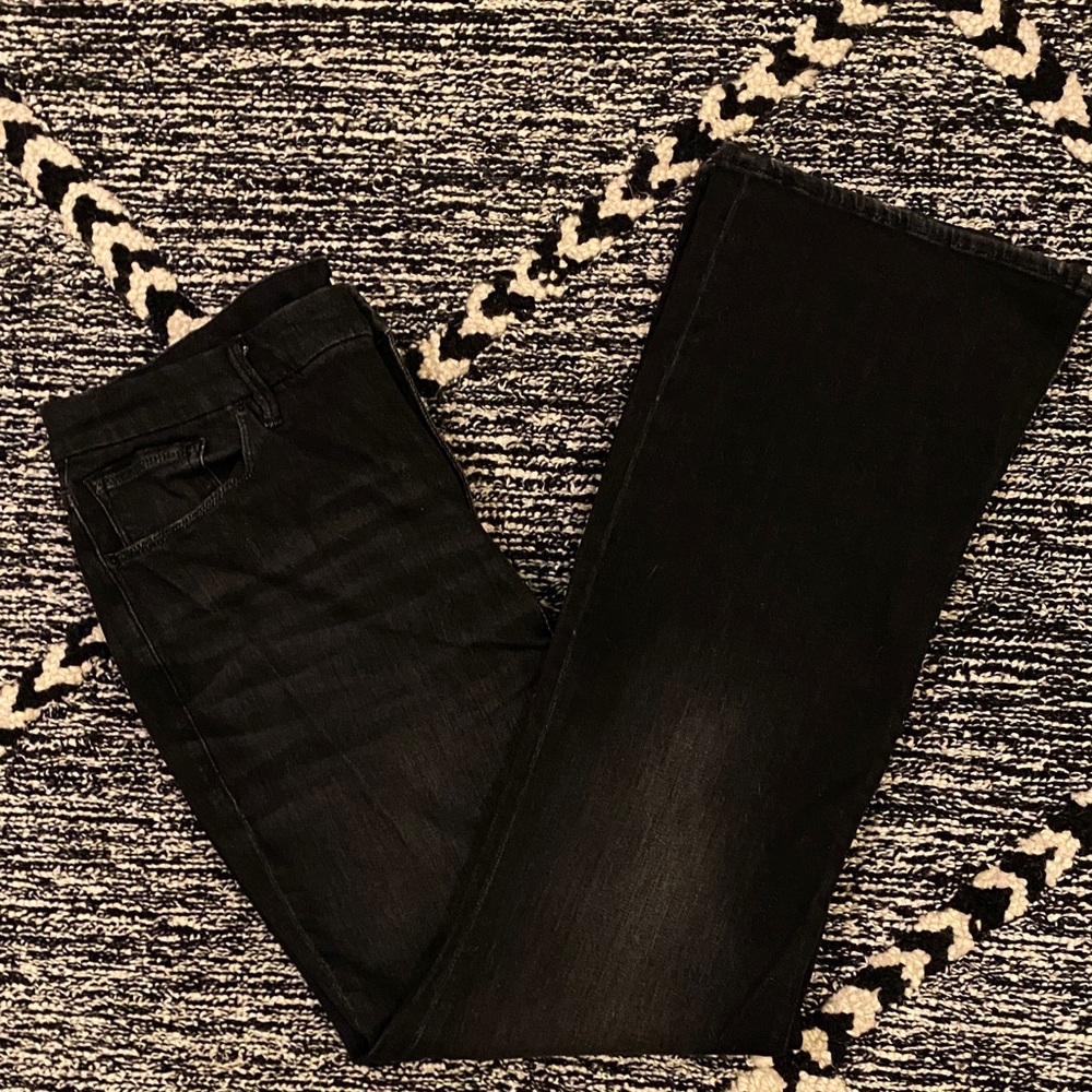 Good American Black Flare Jeans